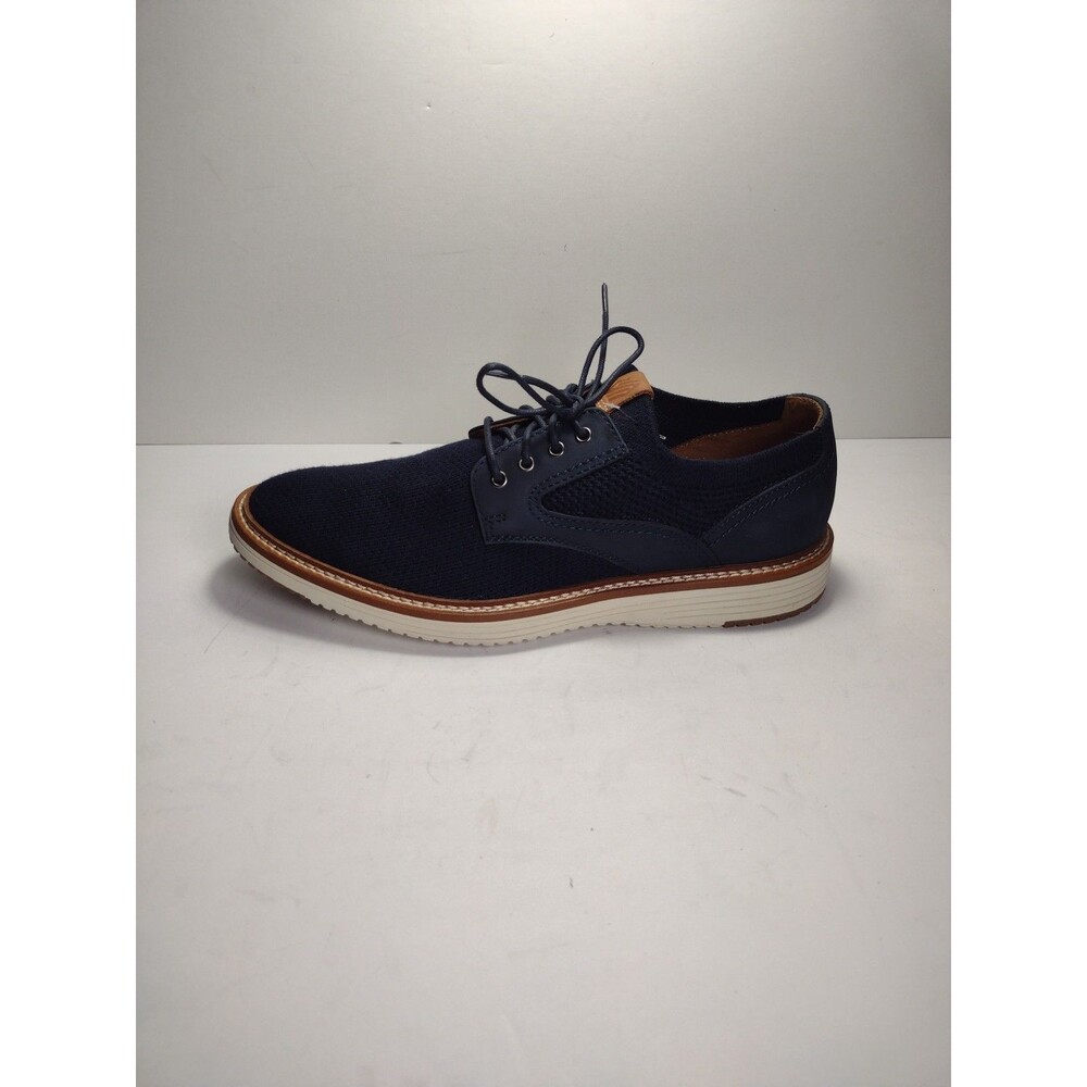 Johnston & Murphy Men's Navy Upton Knit Plain Toe Derby Oxford Shoes 8.5M NWOB